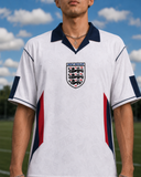 Male model wearing the Three Lions Football Jersey front view