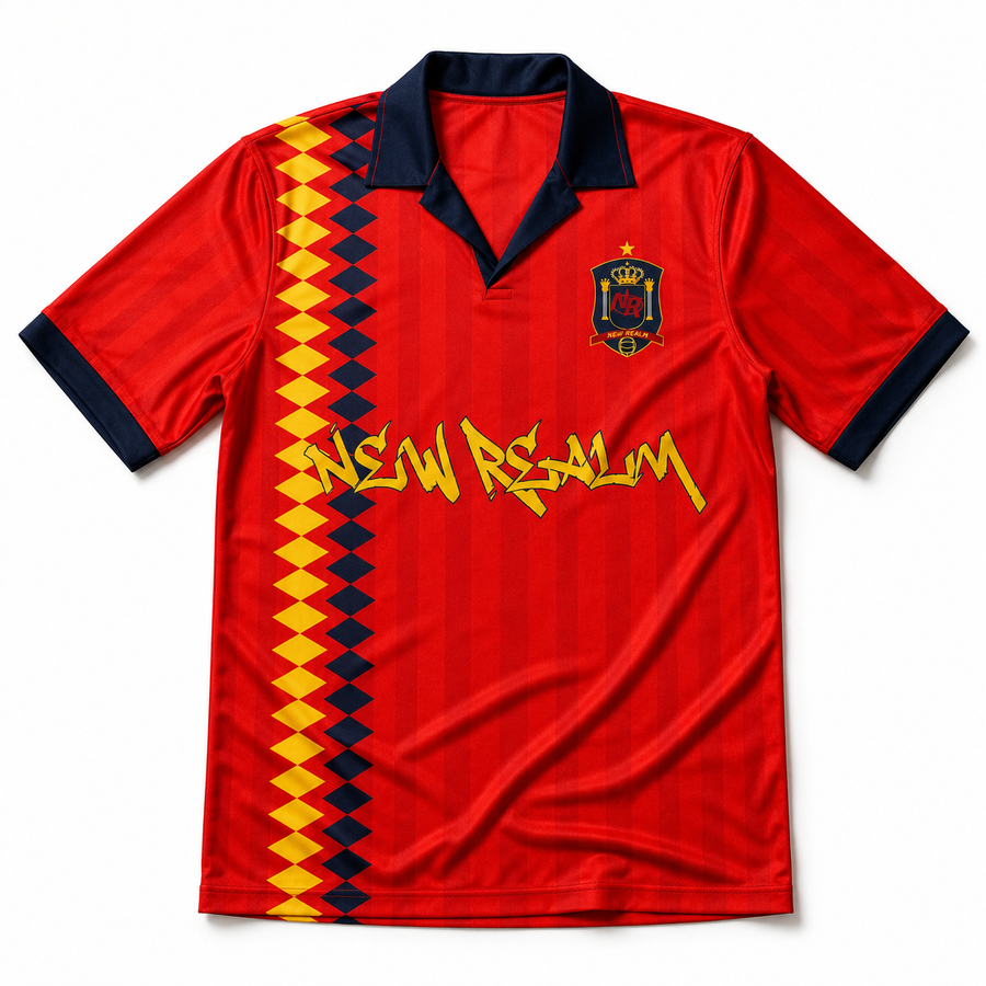 Roja Football Jersey front flatlay on white background